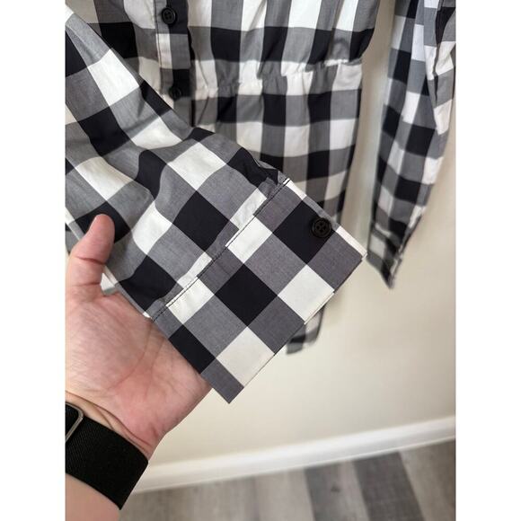 Reformation Off The Shoulder Bromley Check Gingham Mini Dress Size 2 - Picture 9 of 9
